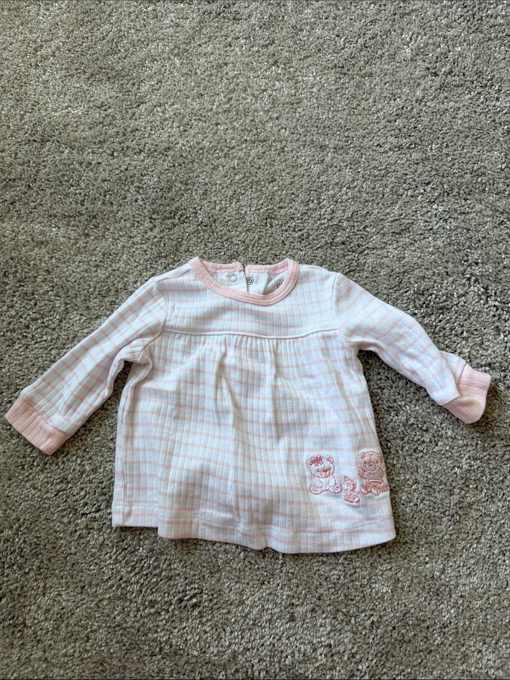 NWOT Baby Pink Plaid Long-Sleeve Top - Unbranded